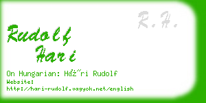 rudolf hari business card